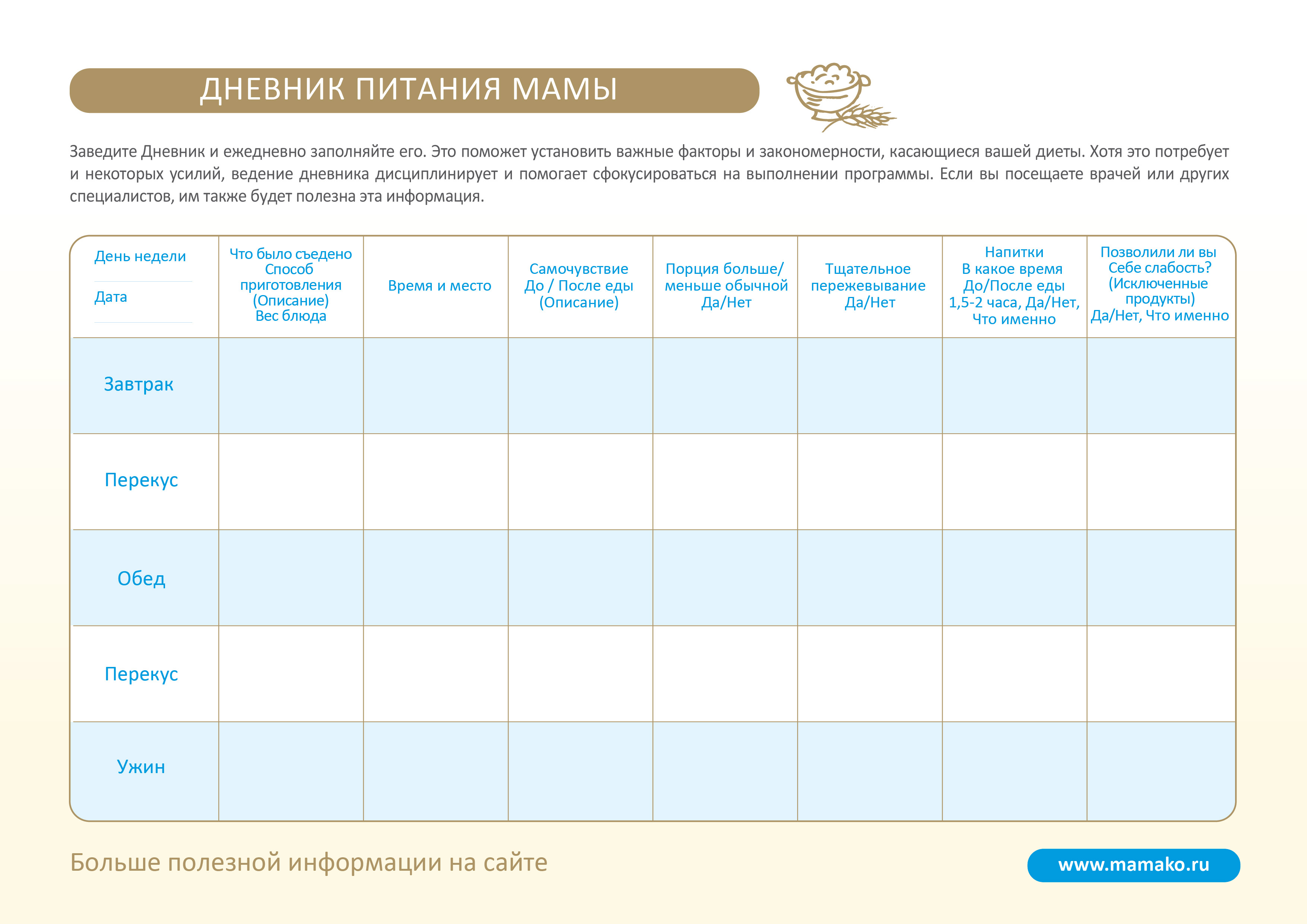 Дневник развития ребенка от рождения до трех лет | Скачать